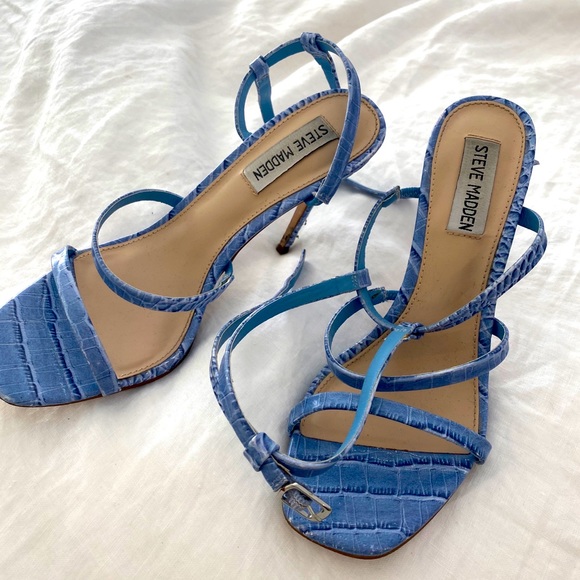 Steve Madden Shoes - Blue Steve Madden Strappy Heels
